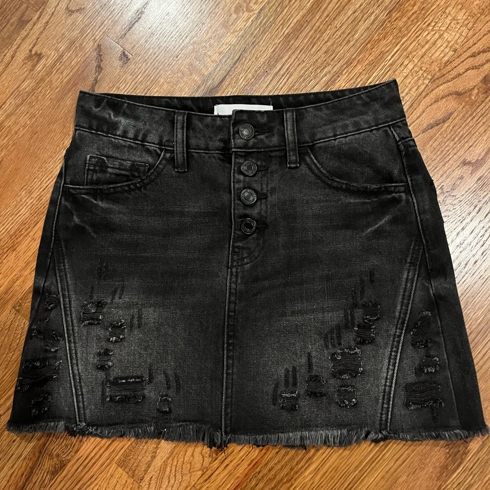 Vervet black denim skirt, XS